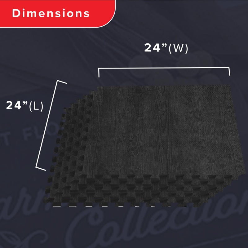 We Sell Mats بلاط رغوة مطبوع بسماكة 3/8 بوصة من مزرعة أرض الغابة، حصائر أرضية رغوية متشابكة بتصميم خشبي فاخر، أرضيات مضادة للإرهاق - حل أرضيات أنيق - Image 4